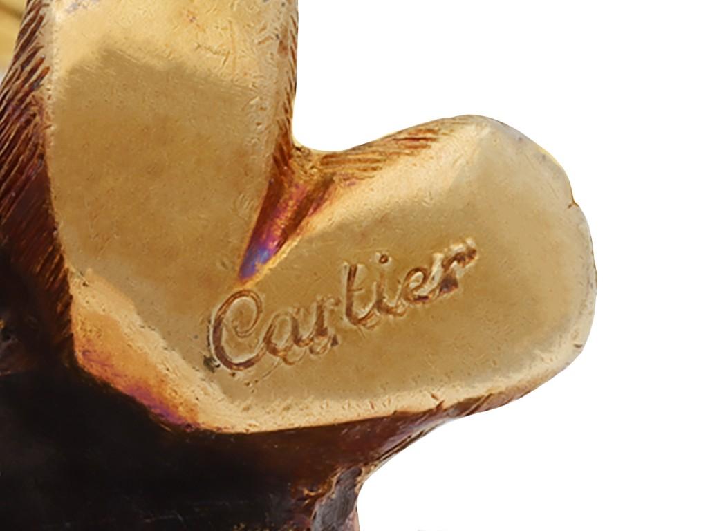 Broche renard en émeraude et diamants de Cartier, vers 1940. en vente 1