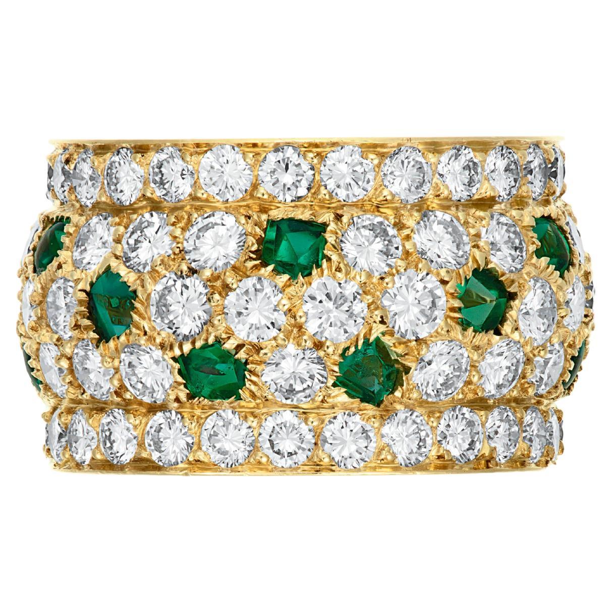 Cartier Emerald and Diamond 'Nigeria' Band Ring