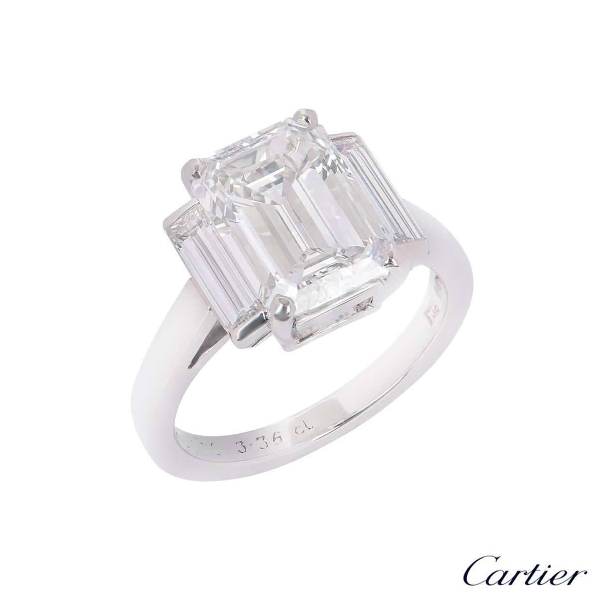 cartier emerald cut ring