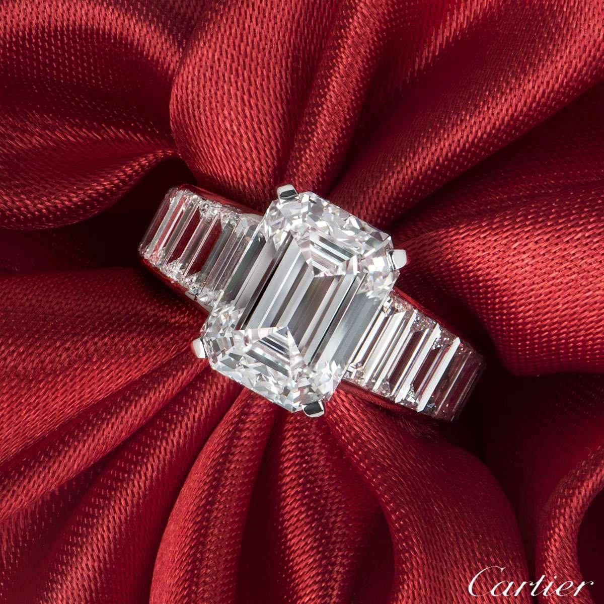 cartier emerald cut ring