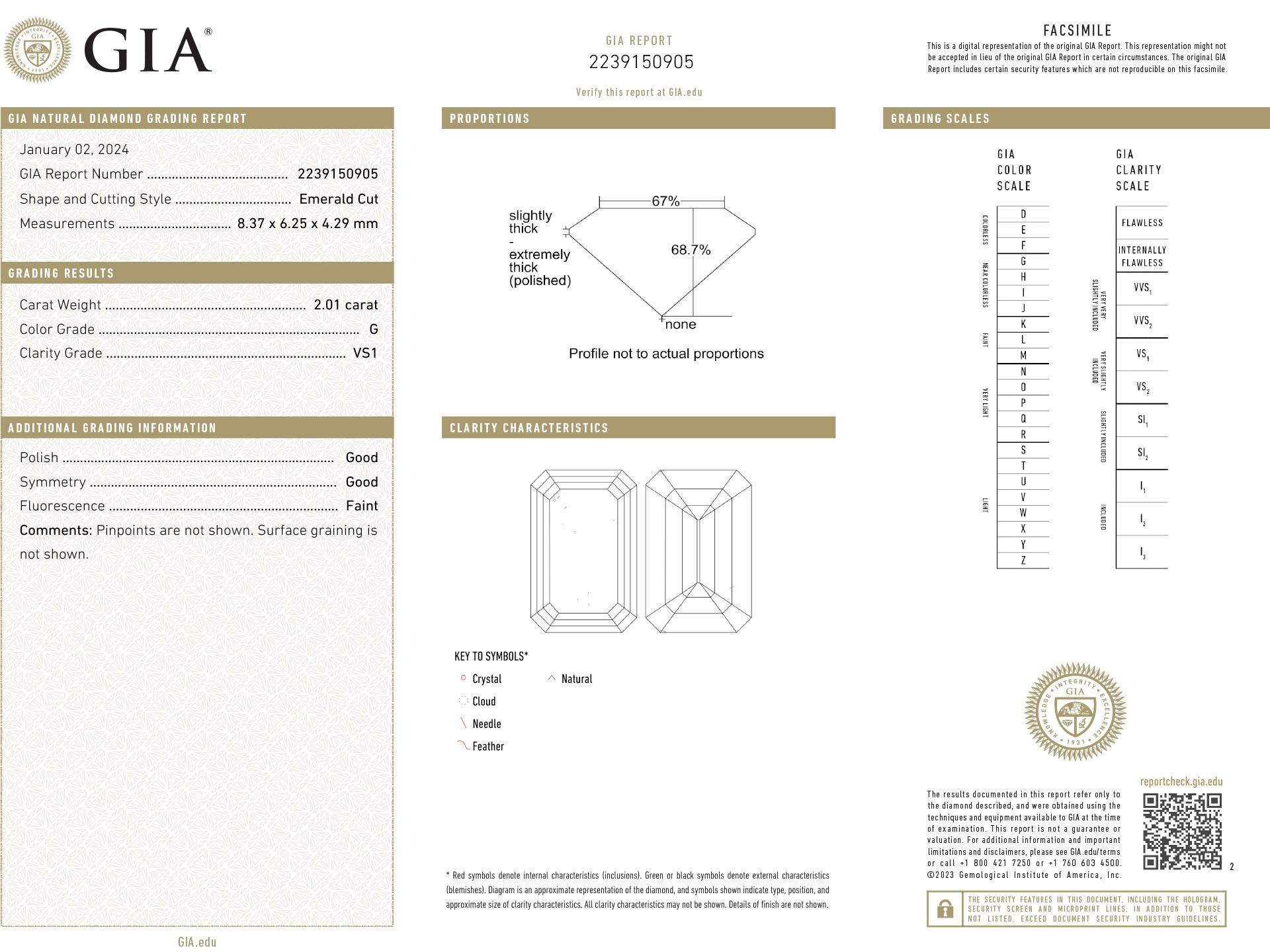 Emerald Cut Cartier emerald-cut diamond solitaire, French, circa 2000. For Sale
