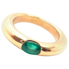 Cartier Emerald Ellipse Yellow Gold Band Ring