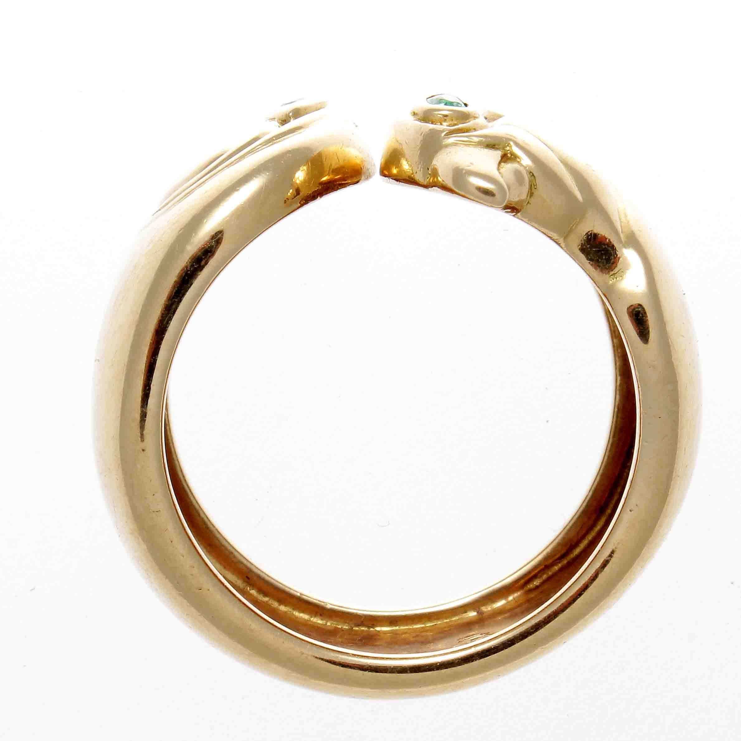 Modern Cartier Emerald Gold Ring