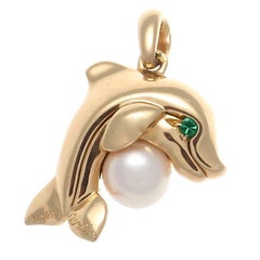Cartier Emerald Pearl Dolphin Pendant