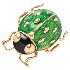 Spilla Coccinella in smalto e oro giallo 18 carati di Cartier