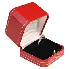 Cartier Engagement Ring.GIA 1ct Round Brilliant Cut Diamond Ring Platinum