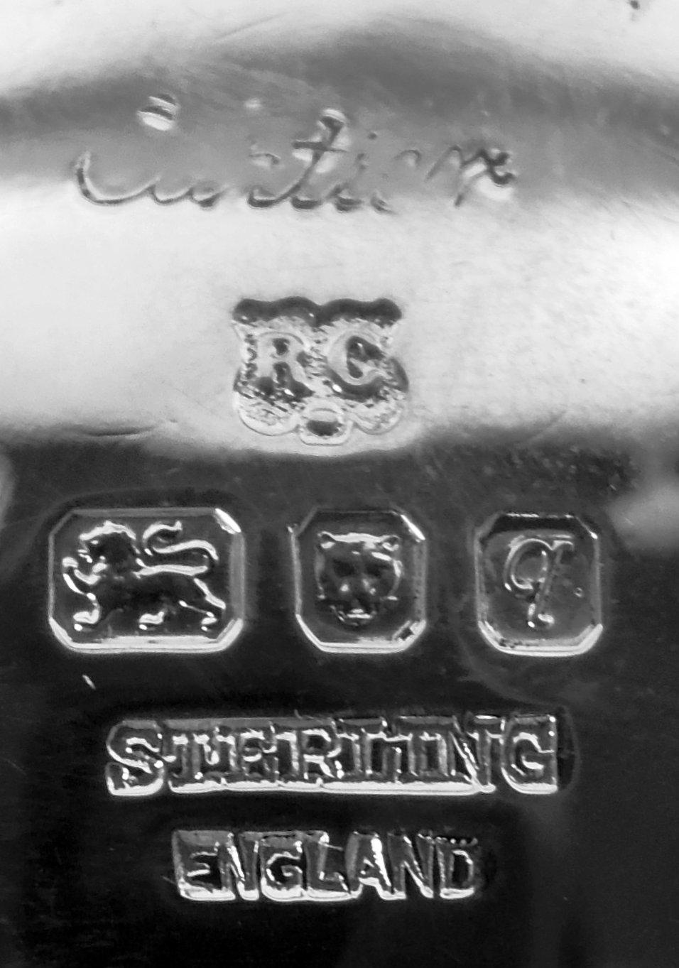 Juego de café y té de 4 piezas de plata de ley georgiana inglesa Cartier en venta 3