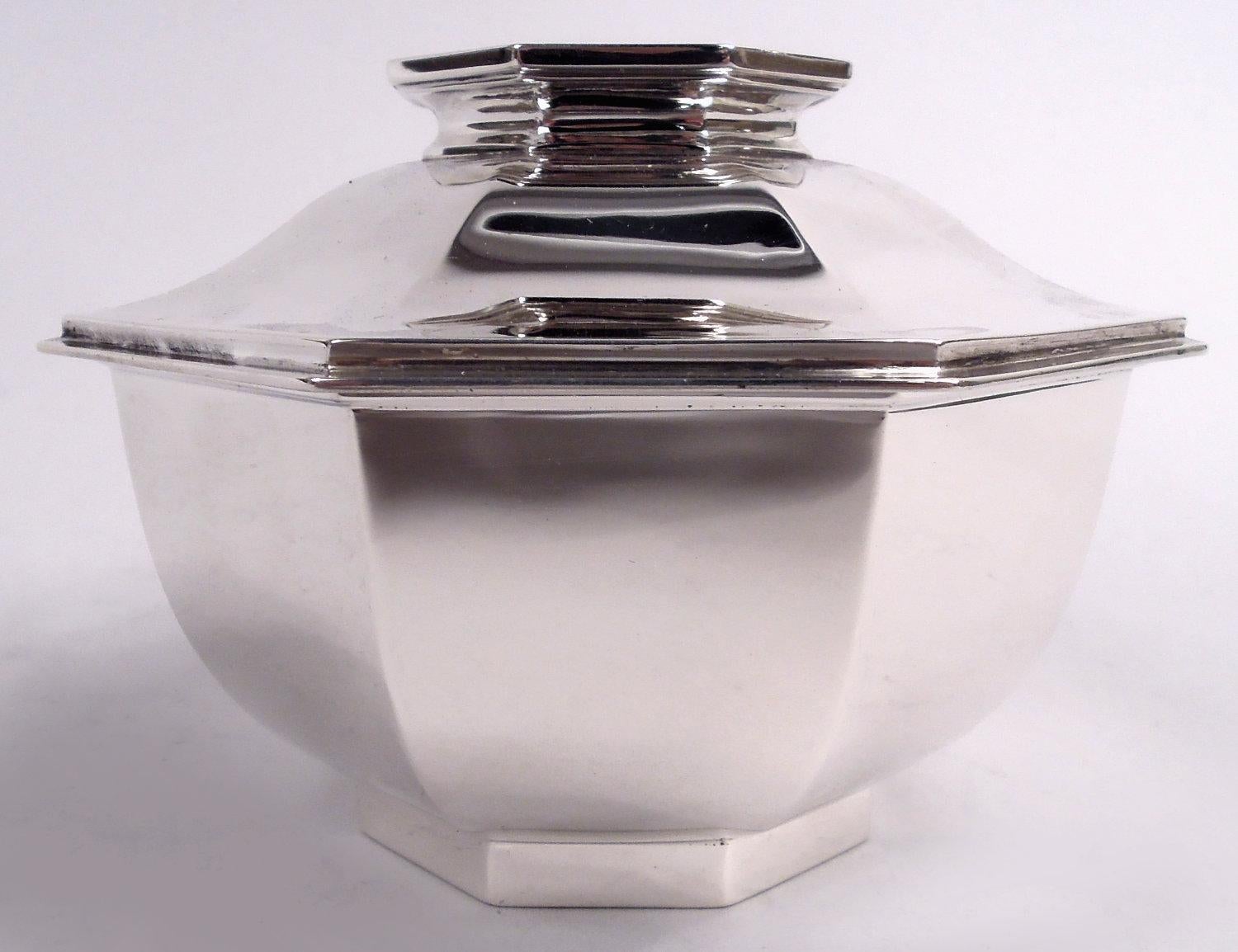 Juego de café y té de 4 piezas de plata de ley georgiana inglesa Cartier en venta 1