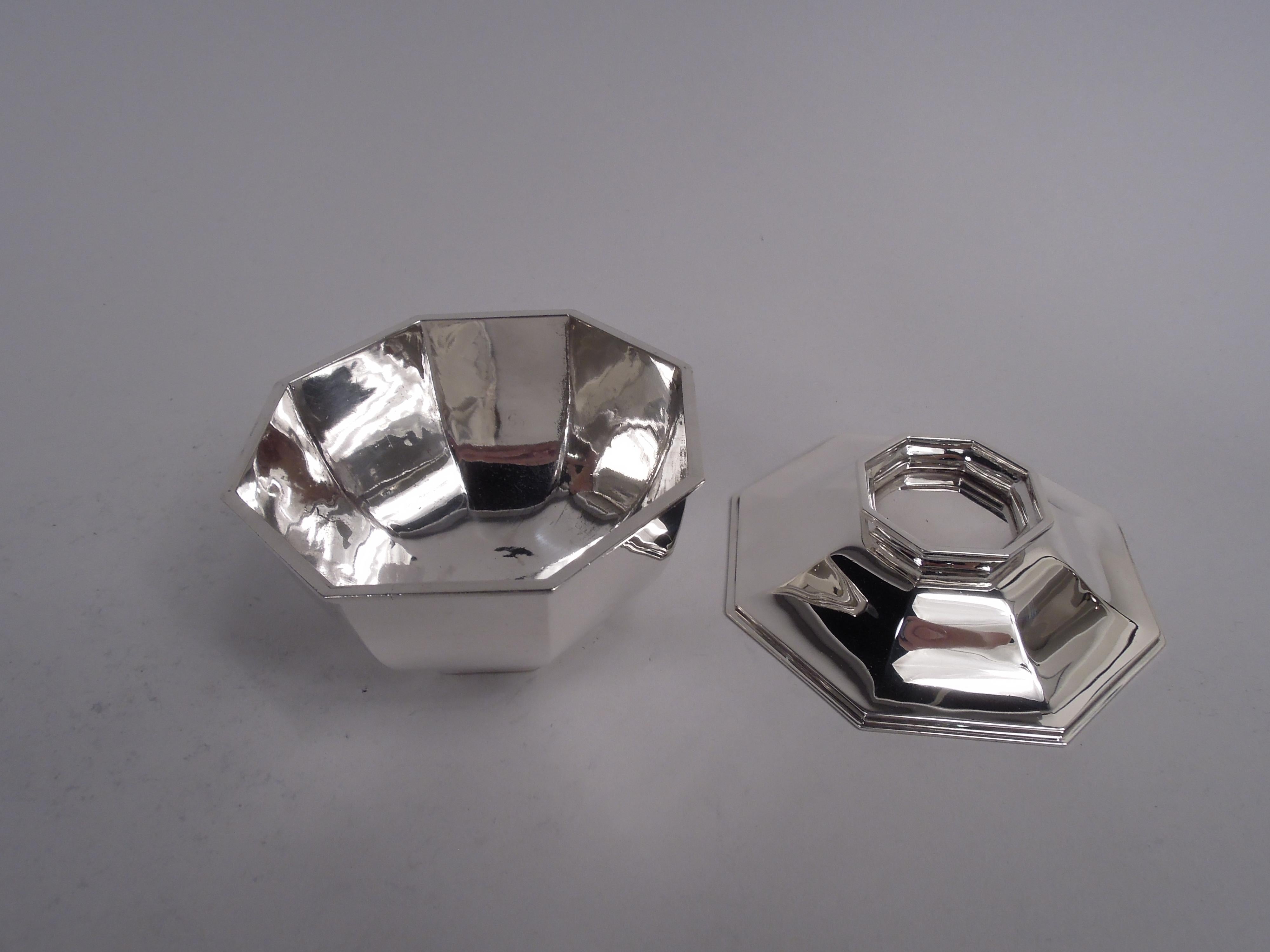 Juego de café y té de 4 piezas de plata de ley georgiana inglesa Cartier en venta 2