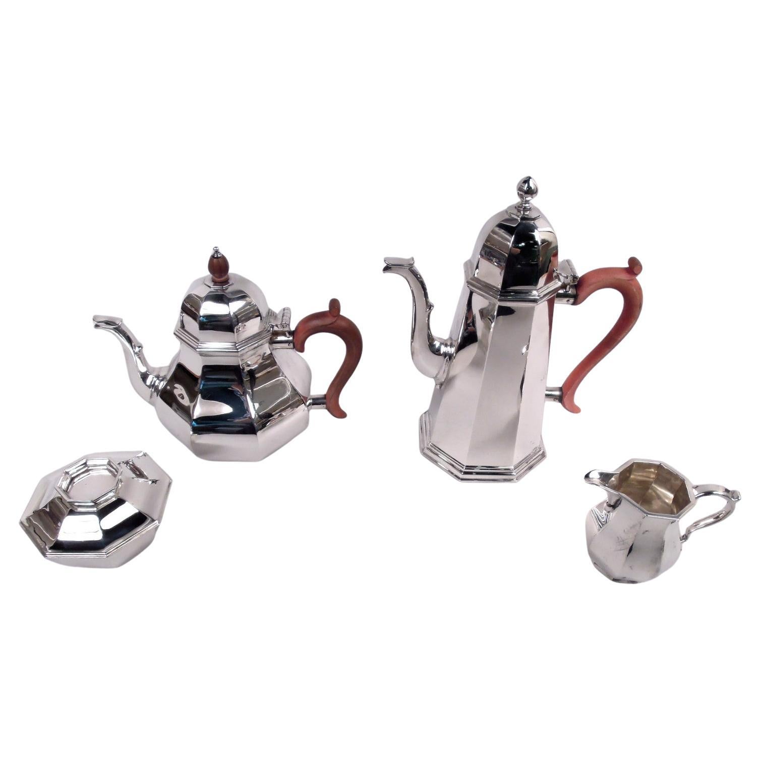 Cartier English Georgian Sterling Silver 4-Piece Coffee & Tea Set