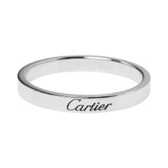 Cartier Engraved Platinum Wedding Band Ring Size 66