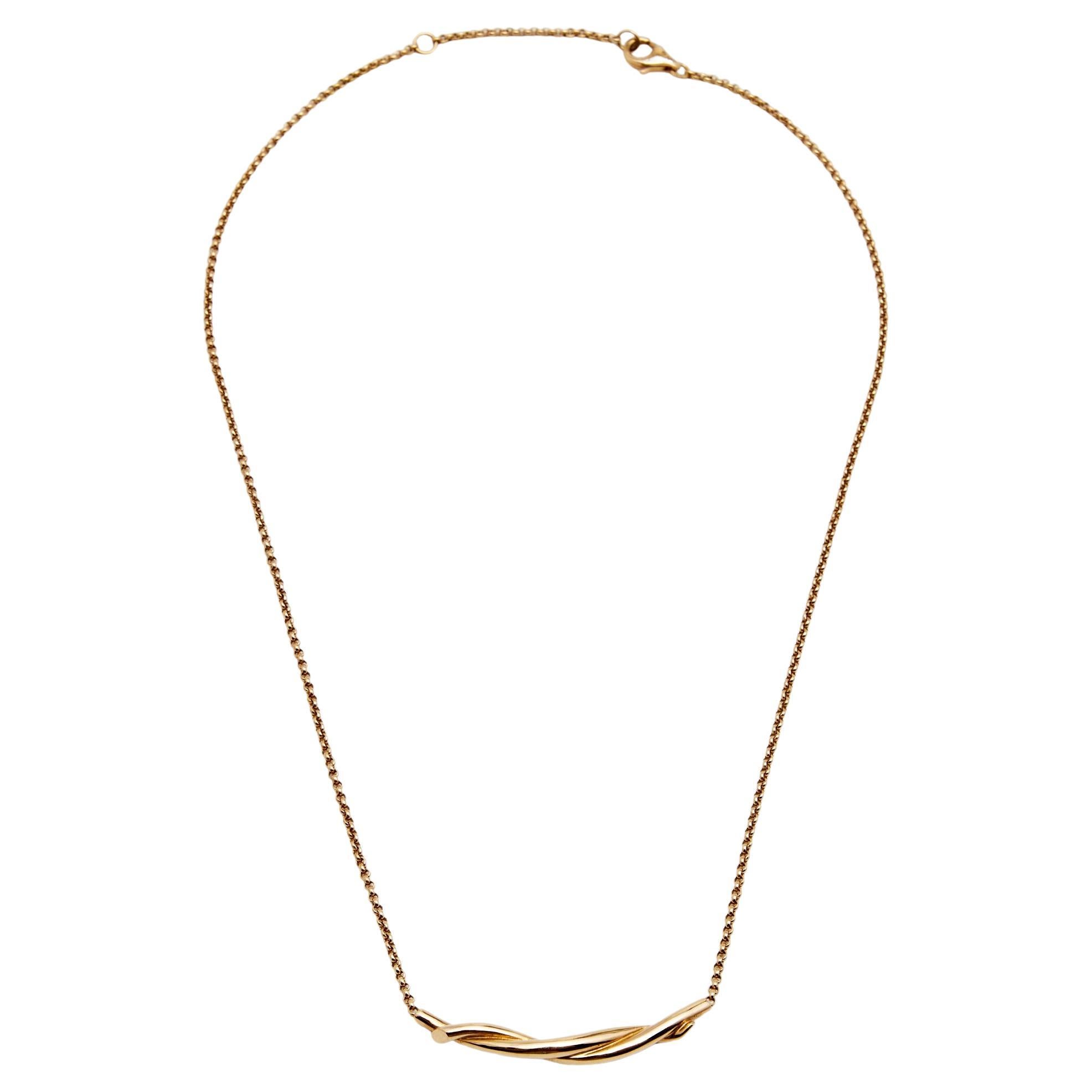 Cartier Entrelacés 18k Rose Gold Chain Necklace
