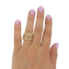 Cartier Entrelaces C de Cartier Diamond Ring  Wide Band