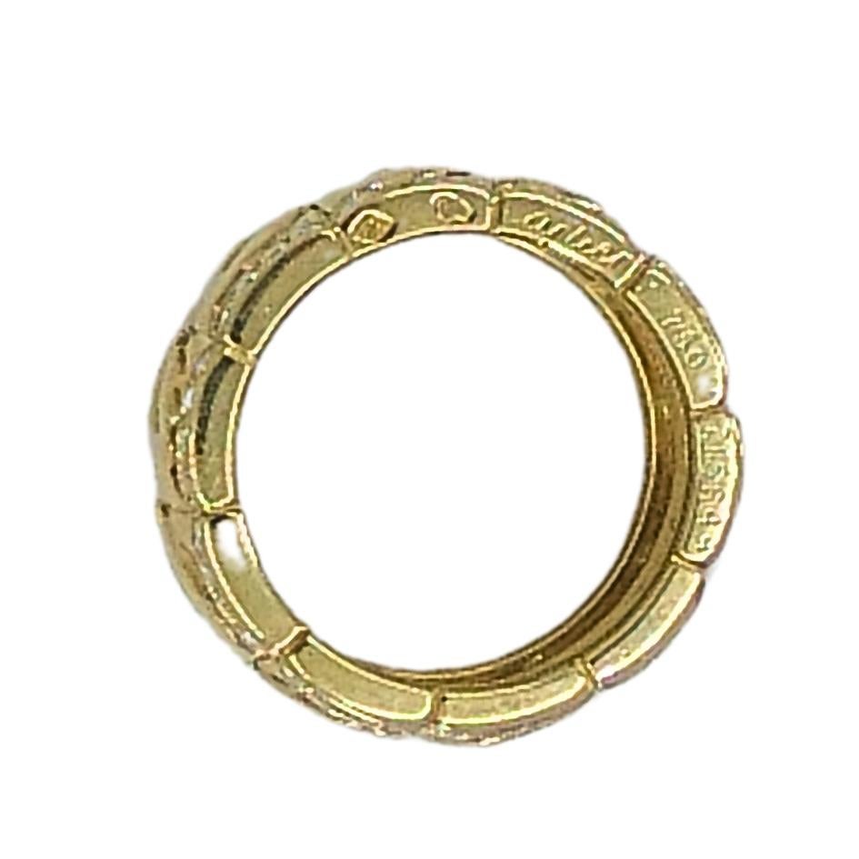 Women's Cartier Entrelaces C de Cartier Diamond Ring  Wide Band For Sale
