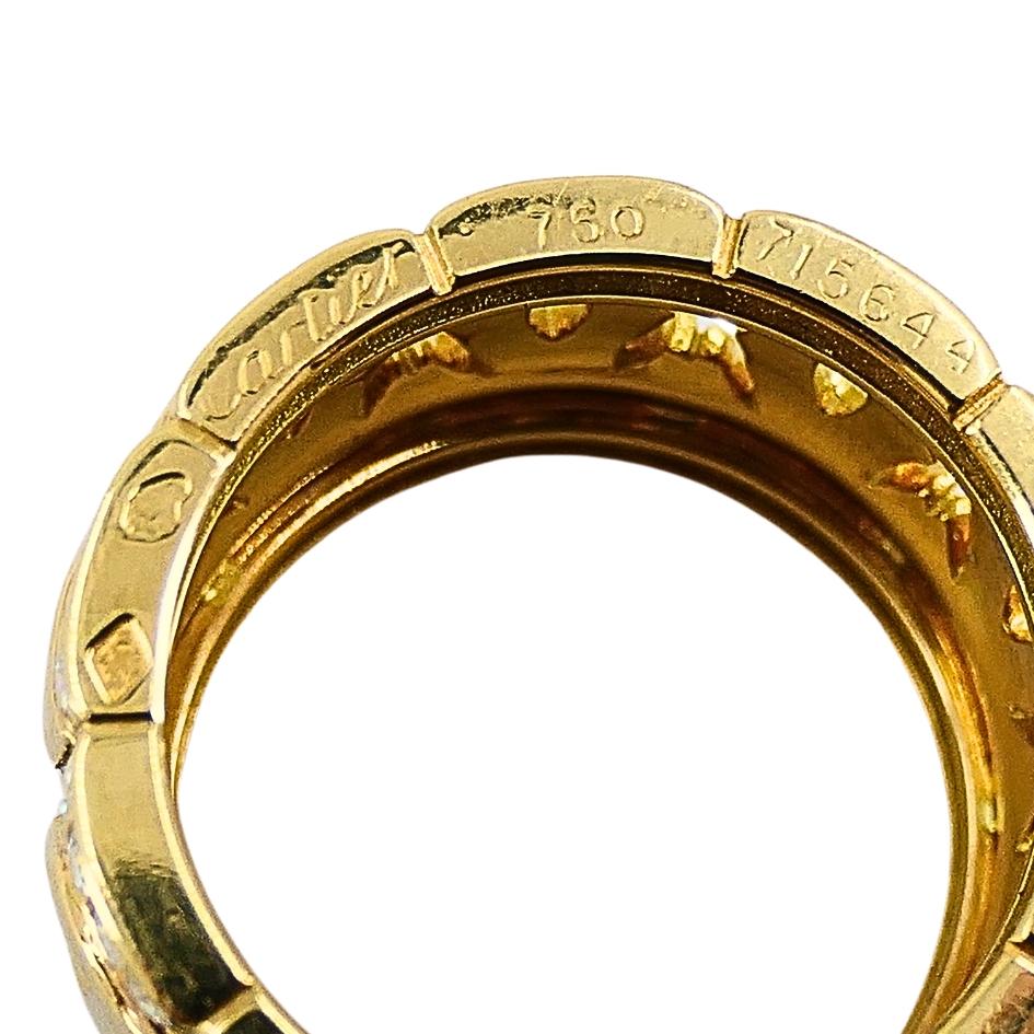 Cartier Entrelaces C de Cartier Diamond Ring  Wide Band For Sale 3