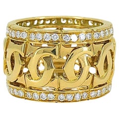 Cartier Entrelaces C de Cartier Diamond Ring  Wide Band