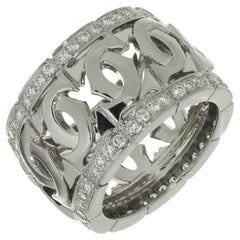 Cartier Entrelaces Diamond White Gold Ring Box Papers