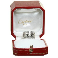 Cartier Entrelaces Diamant-Weißgold-Ringkasten mit Papieren