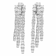 Cartier Essential Line Diamond Earrings (86 pieces 6.64ct) K18 White Gold