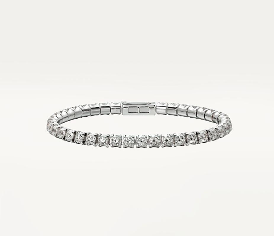 CARTIER PRICE: $45,200.00 + TAX                                BRILLIANCE PRICE: $40,000.00

Stunning CARTIER classic tennis bracelet with 36 diamonds of color D-E and clarity VVS.


Brand: Cartier

Style: Essential Lines Tennis Bracelet

Metal:
