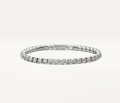 Cartier "Essential Lines" Diamond Tennis Bracelet Set in Platinum