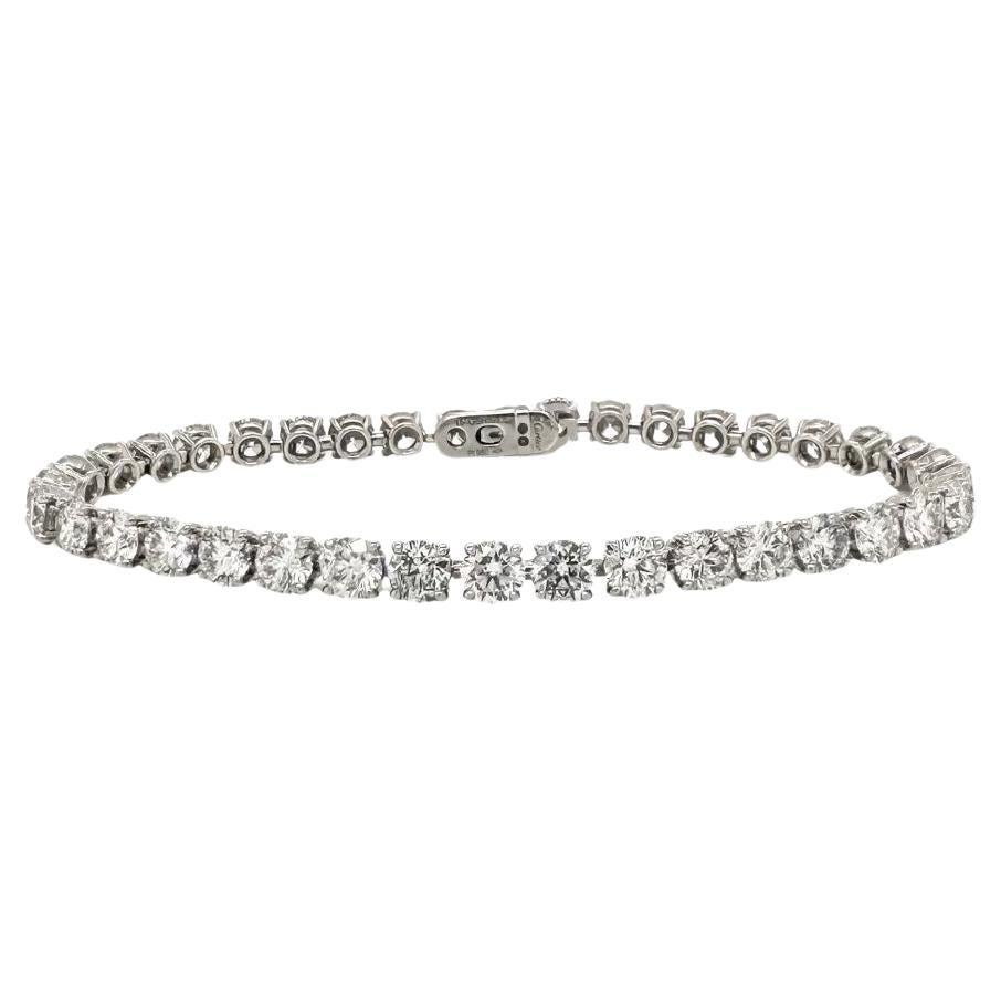 Cartier "Essential Lines" Diamond Tennis Bracelet Set in Platinum