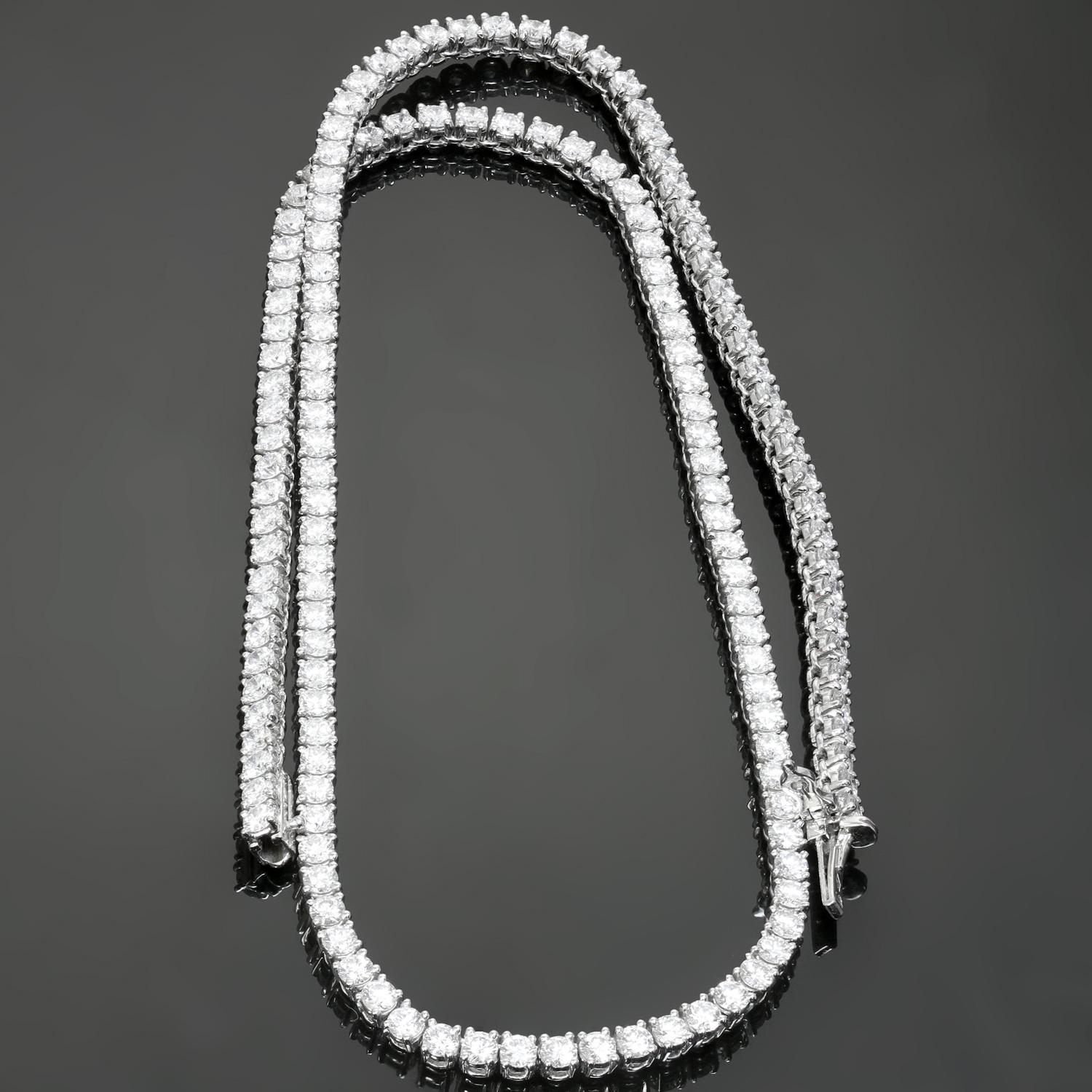 Women's Cartier Essential Lines France 10 Carat Diamond White Gold Necklace