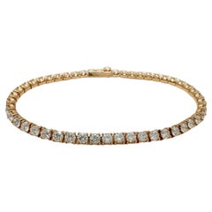 CARTIER Essential Lines Bracelet tennis en or rose 18 carats avec diamants ronds