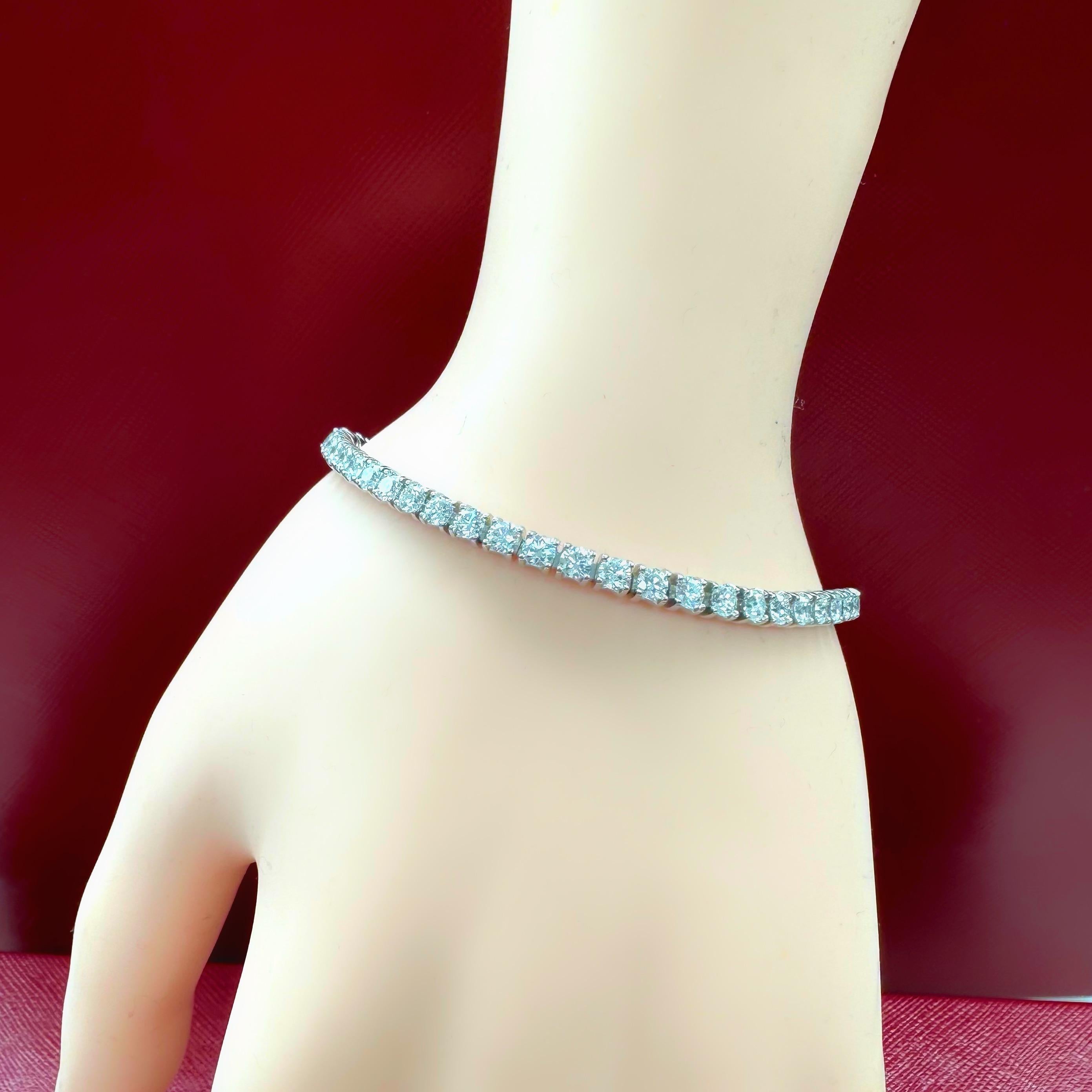 Cartier Essential Lines Tennisarmband aus 18 Karat Weißgold mit runden Diamanten in Schachtel 7