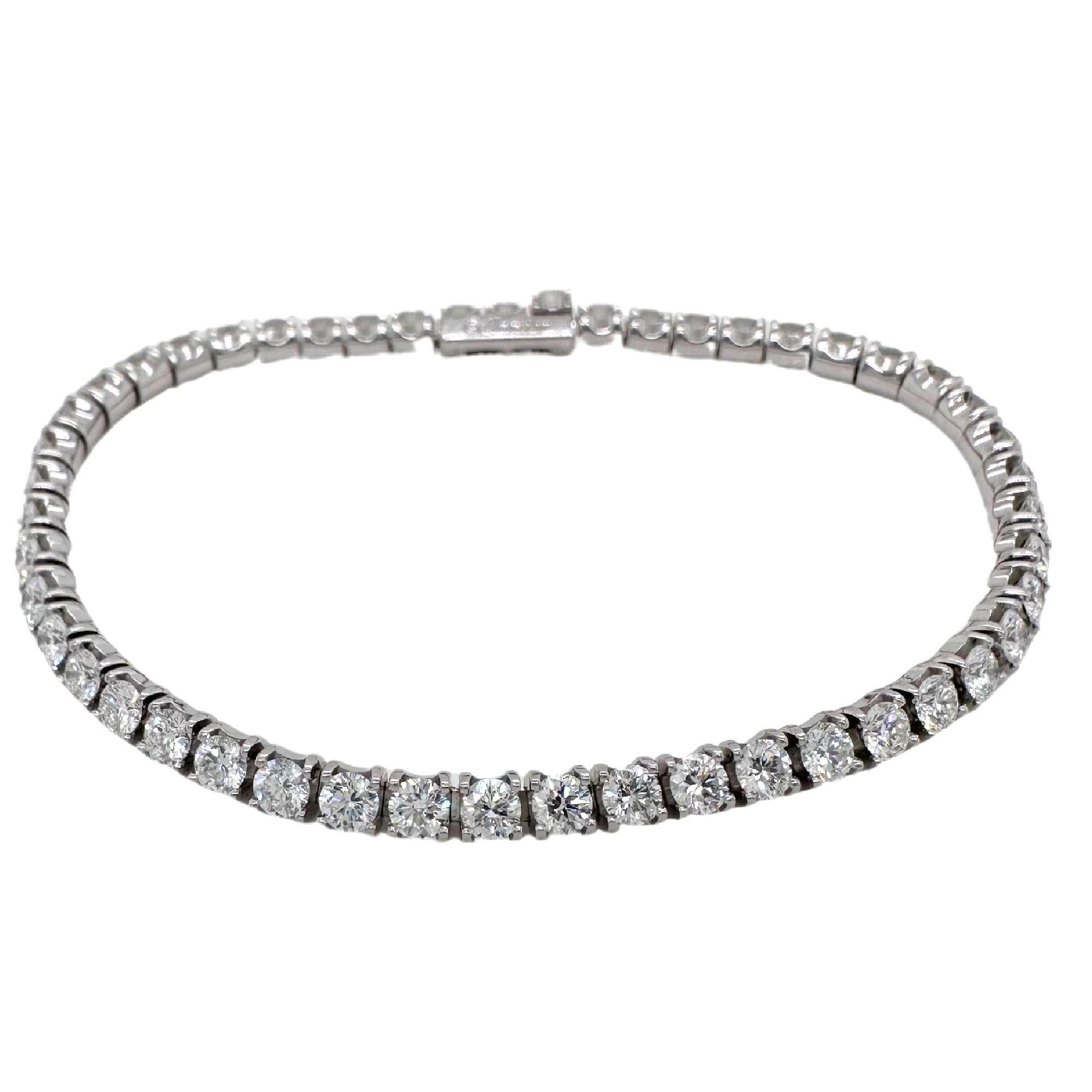 Cartier Essential Lines Tennisarmband aus 18 Karat Weißgold mit runden Diamanten in Schachtel 2