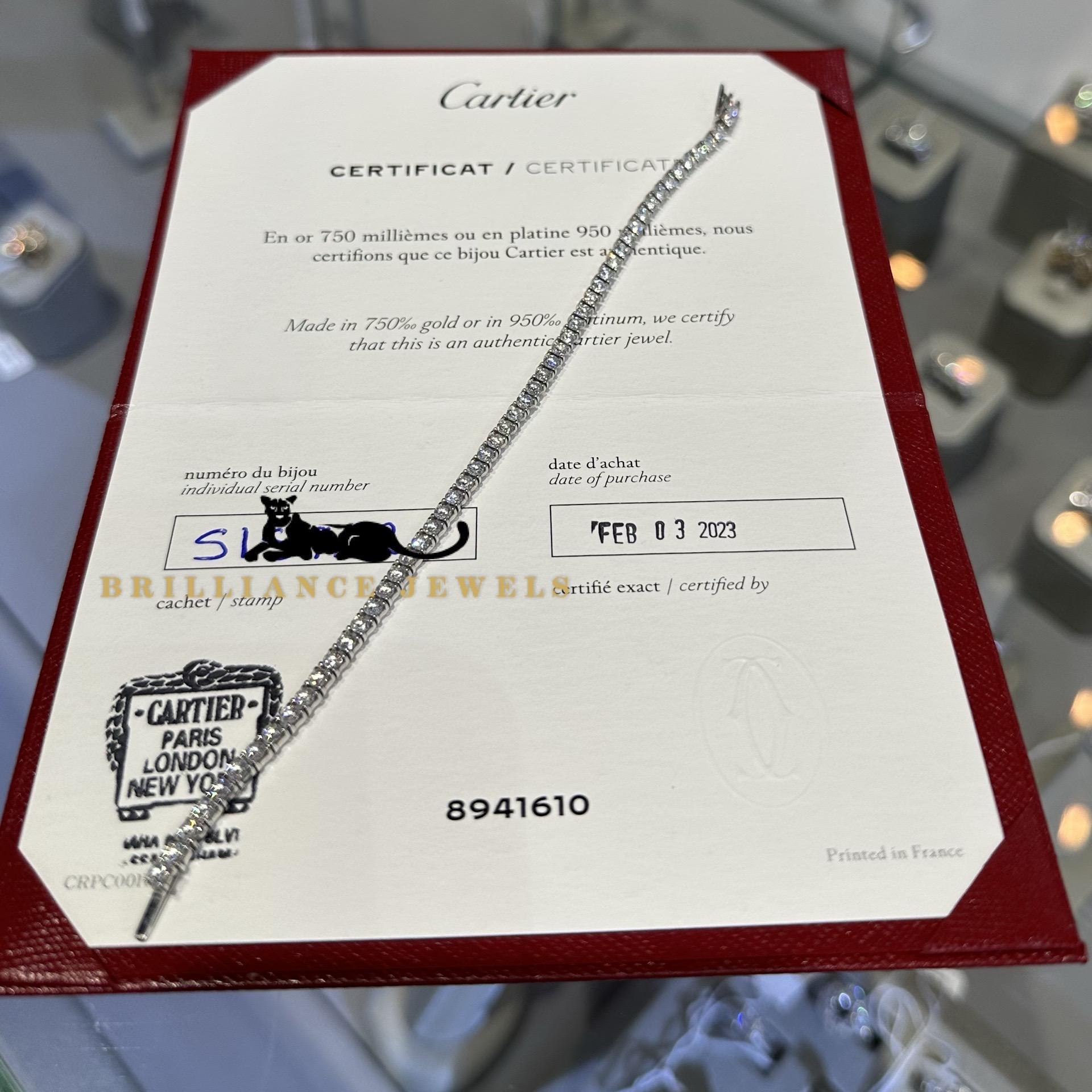 Contemporary Cartier Essential Lines Tennis Bracelet in 18k White Gold For Sale