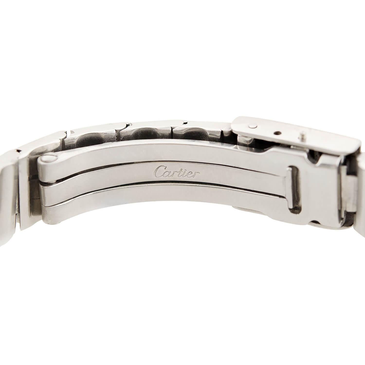 CARTIER  Estate 18k/Stainless Steel Santos Two-Tone Ladies Watch 1