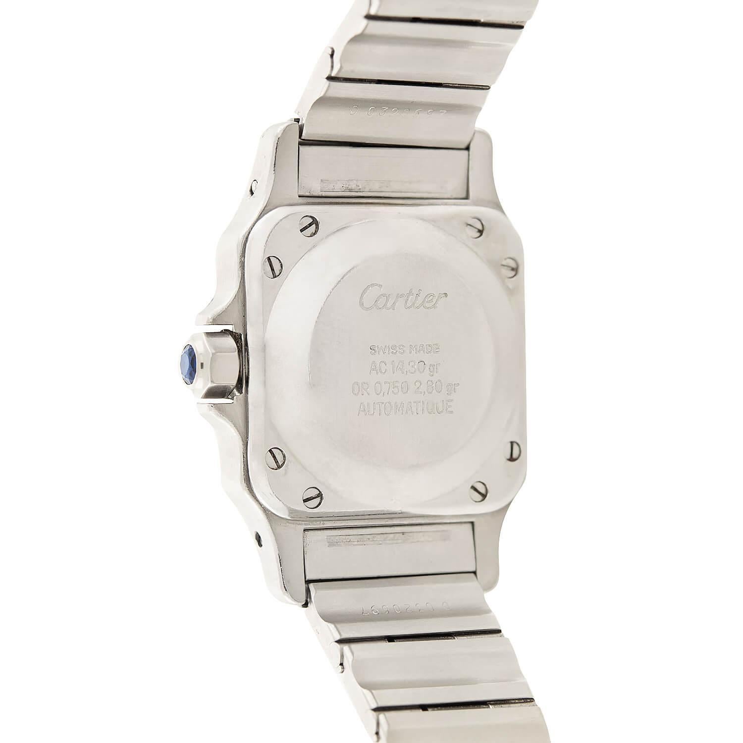 CARTIER  Estate 18k/Stainless Steel Santos Two-Tone Ladies Watch 3