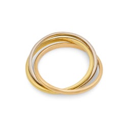 CARTIER Estate 18k Dreifarbiger Trinity Ring