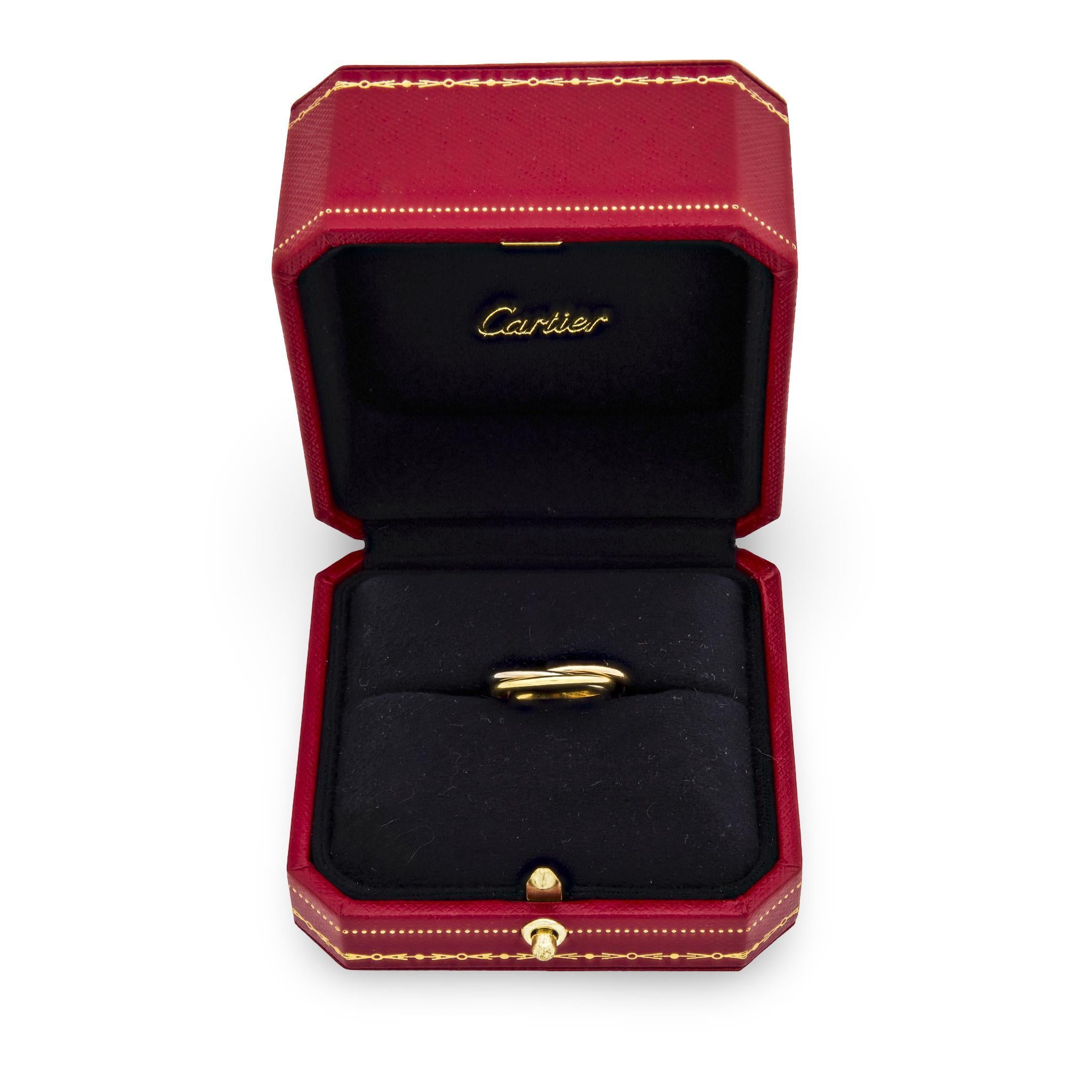 CARTIER Estate 18k Bague trinité tricolore Pour femmes en vente