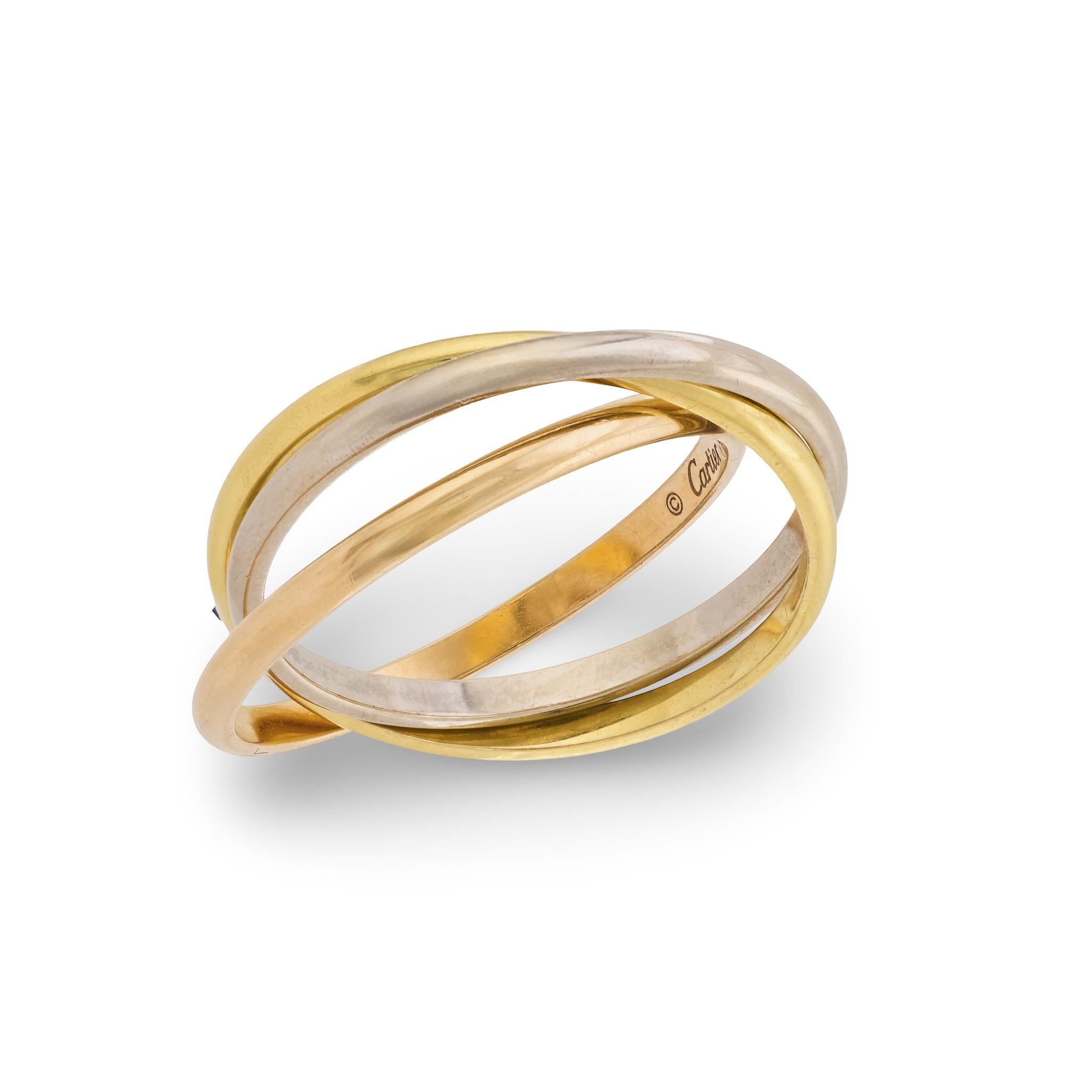 Anello Cartier Estate 18k Tri-Color Trinity