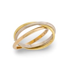 CARTIER Estate 18k Tri-Color Trinity Ring