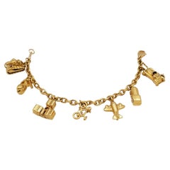 Cartier Estate 18K Yellow Gold 7 Charm Merry-Go-Round Bracelet