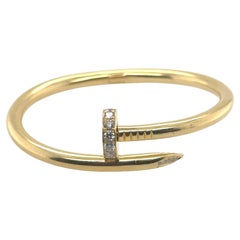 Cartier Estate Juste Un Clou Diamond Nail 18 Karat Yellow Gold Bracelet