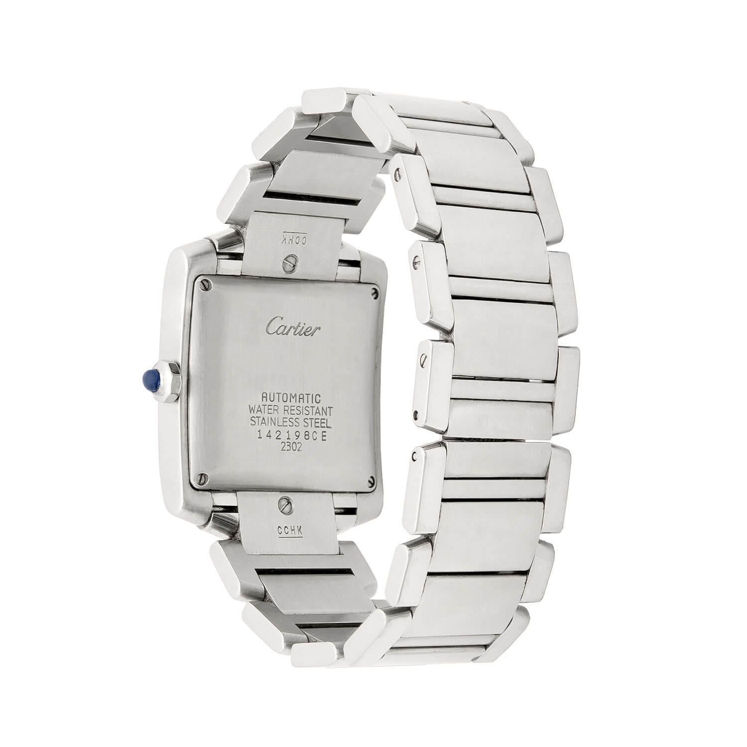 Orologio Cartier Estate Tank Française in acciaio inossidabile In condizioni buone in vendita a Narberth, PA
