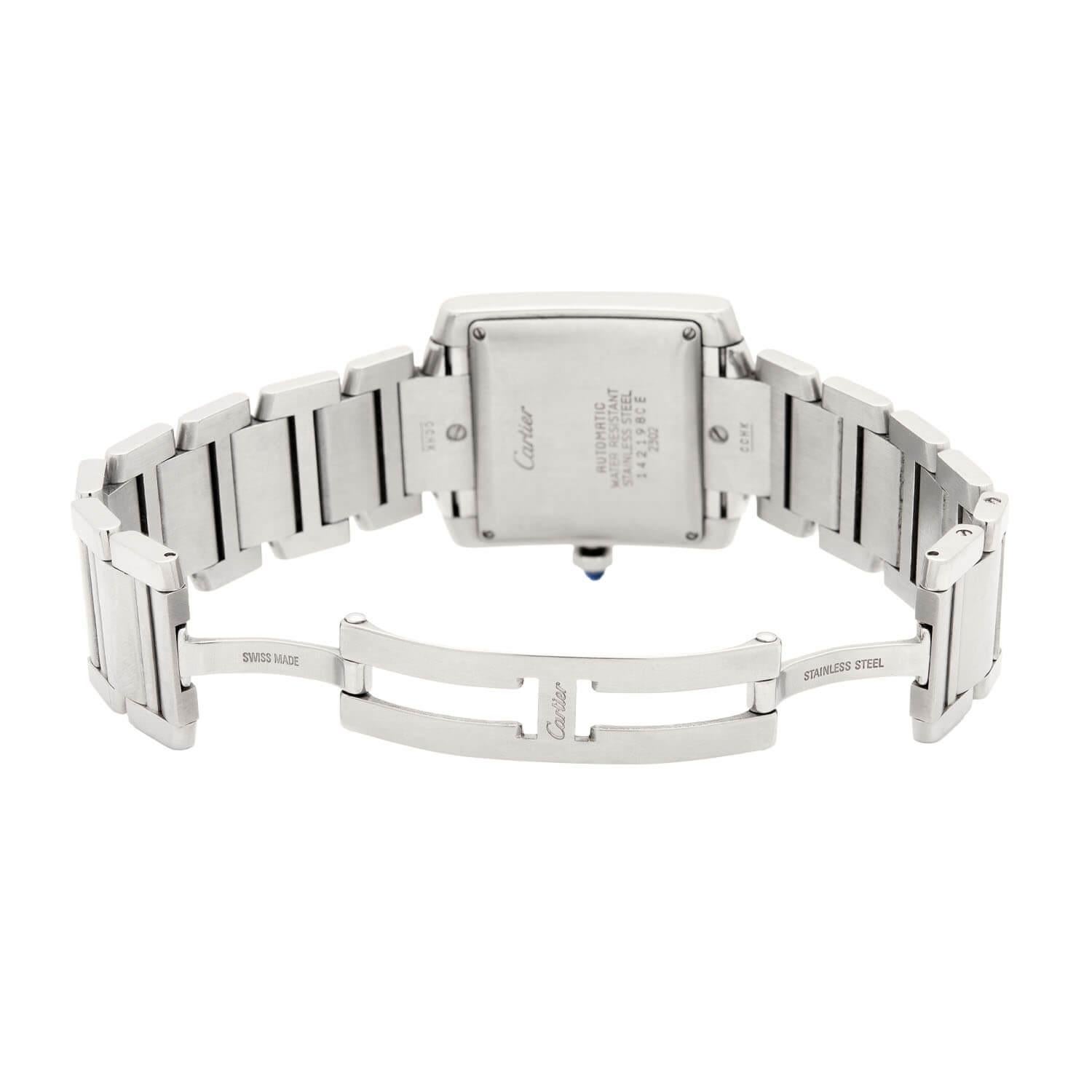 da uomo o donna Orologio Cartier Estate Tank Française in acciaio inossidabile in vendita
