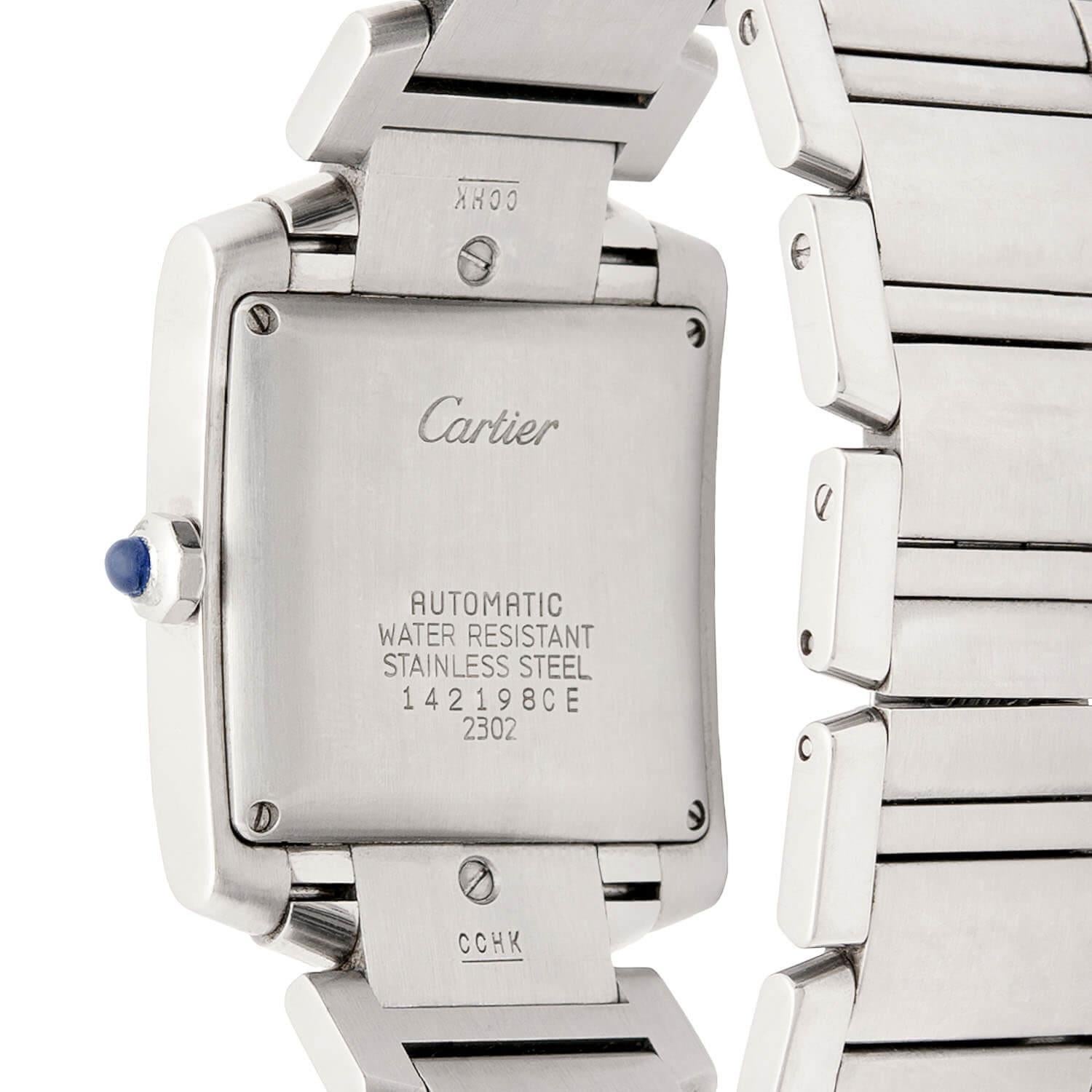 Orologio Cartier Estate Tank Française in acciaio inossidabile in vendita 1