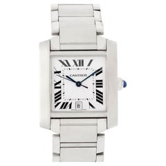 CARTIER Estate Edelstahl Tank Française Uhr