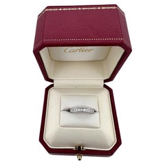 Cartier - Anillo de eternidad de oro blanco de 18 quilates y diamantes, 0,6 quilates E/VVS