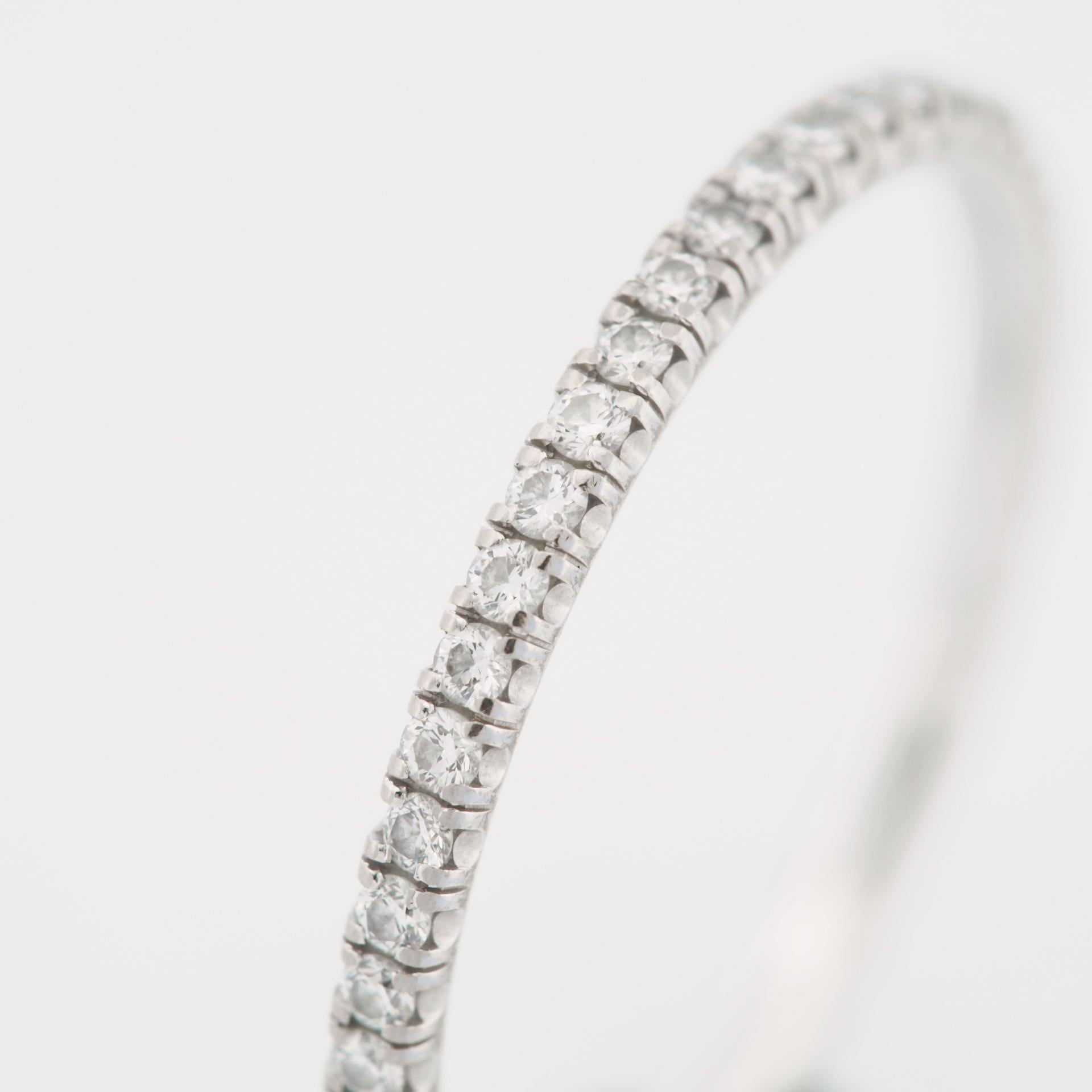 Women's Cartier Etincelle 0.22ct Diamonds Eternity Ring White Gold 51 US 5.5