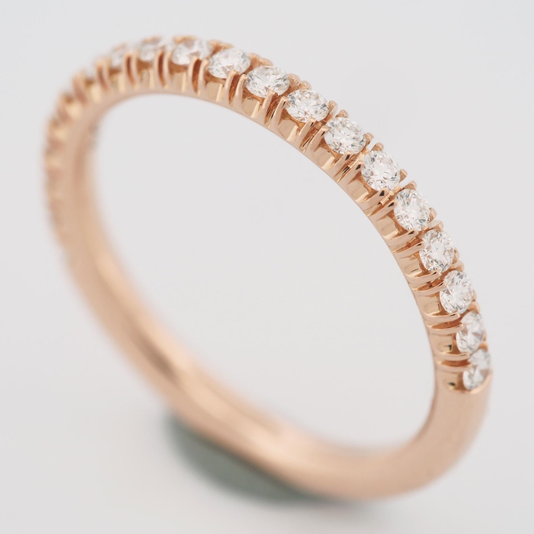 Item: Authentic Cartier Etincelle Half Eternity Diamonds Ring
Stones: Diamond ( 0.27ct )
Metal: 18K Rose Gold
Ring Size: 49 US SIZE 5.0 UK SIZE I 3/4
Internal Diameter: 15.50 mm
Measurement: 2.0 mm width
Weight: 2.2 Grams
Condition: Used