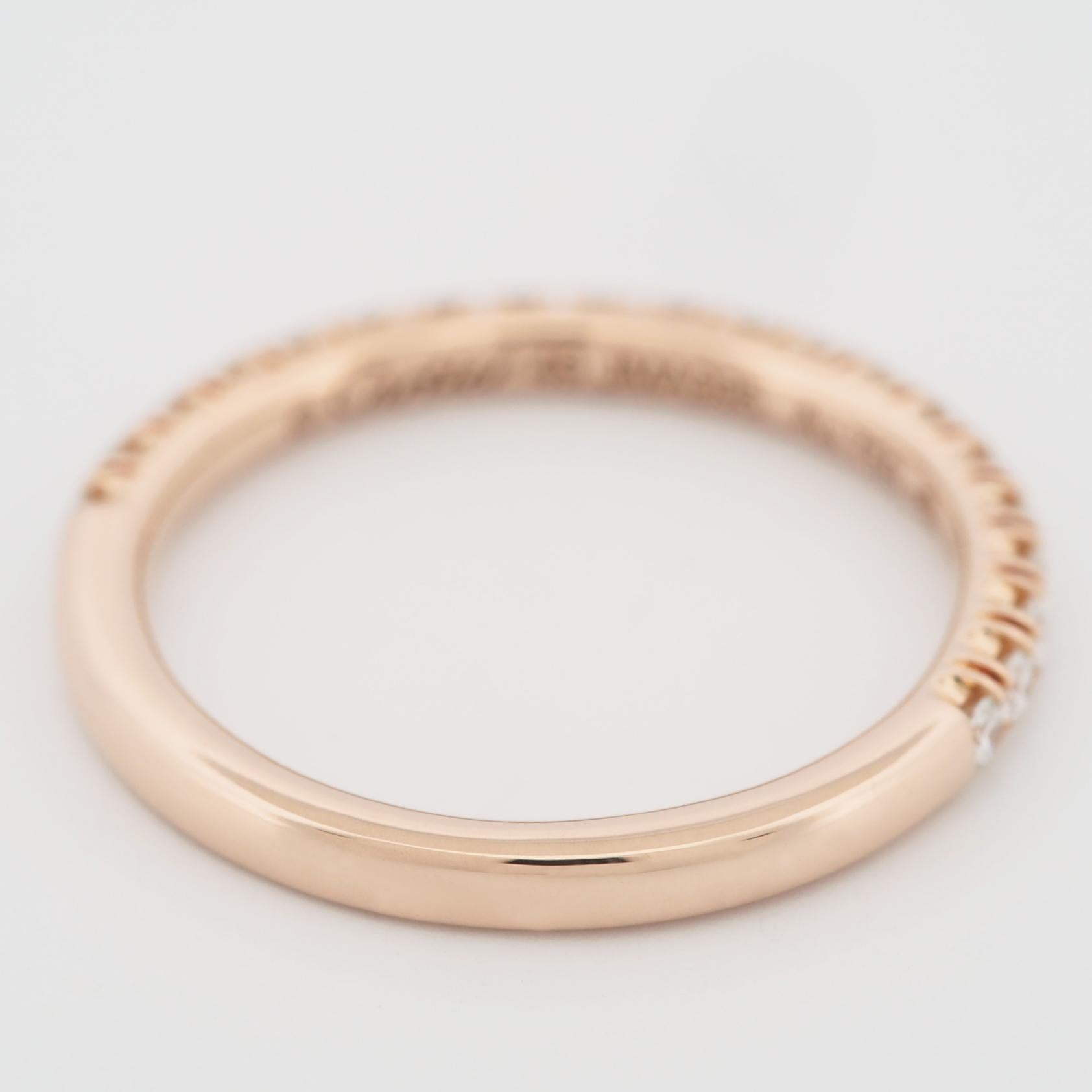 Cartier Etincelle 0.27ct Diamonds Half Eternity Ring Rose Gold 49 US 4.75 1
