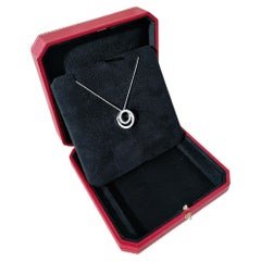Collier Cartier Etincelle en or blanc 18K avec pendentif pavé de diamants