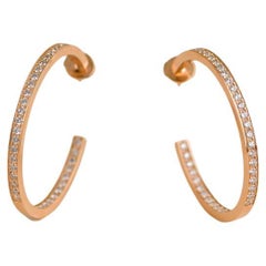 Cartier Etincelle de Cartier Diamond 18K Rose Gold Hoop Earrings