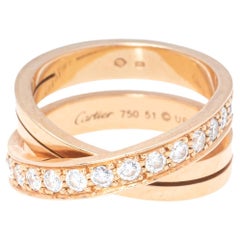 Cartier Etincelle De Cartier Diamond 18K Rose Gold Ring 51
